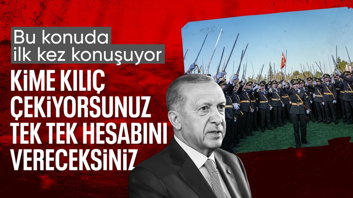 SON DAKİKA: Cumhurbaşkanı Erdoğan’dan kılıçlı harp okulu yeminine tepki