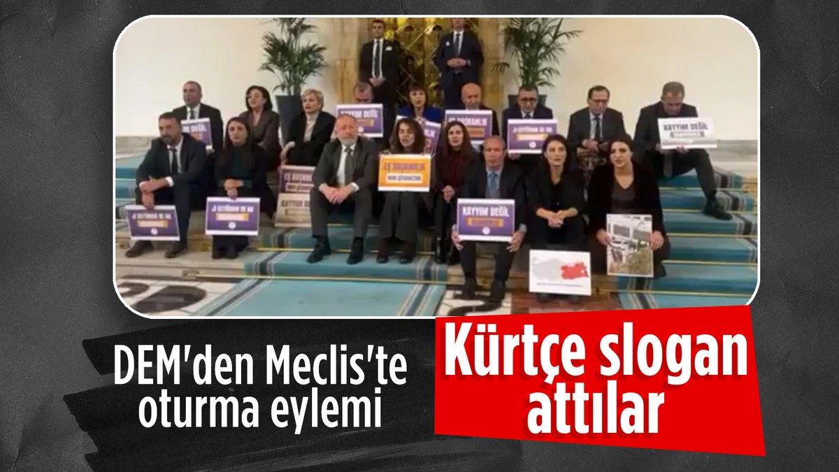 DEM Parti’den TBMM’de kayyum protestosu